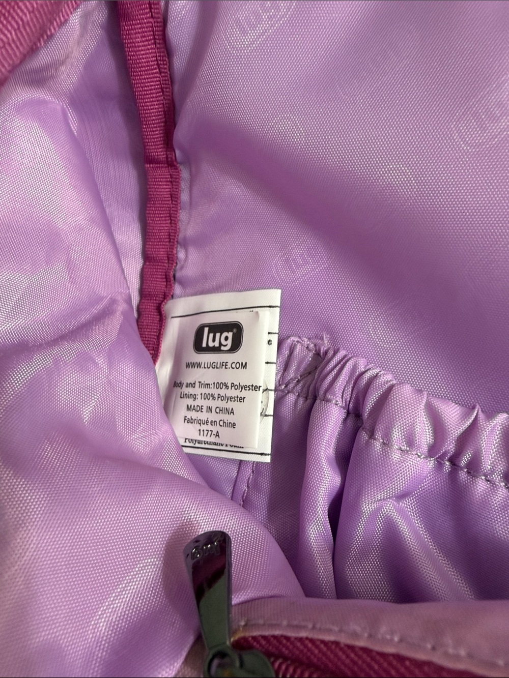 Striped Pink & Purple Utility Backpack from LUG - Picture 7 of 9